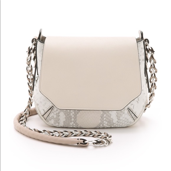 rag & bone Handbags - Rag & Bone White Python Bradbury Mini Flap Bag